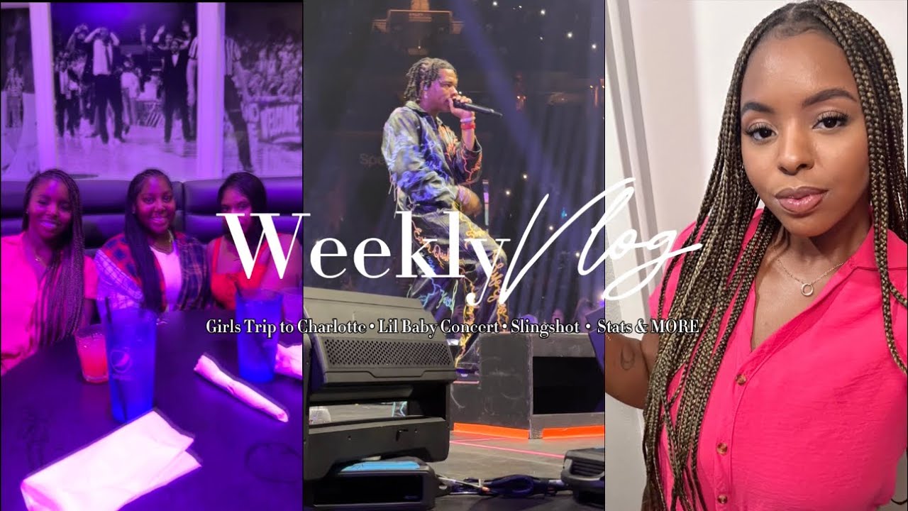 Travel Vlog: Girls Trip to North Carolina | Going to Lil Baby Concert | STATS Resturant & Bar & MORE