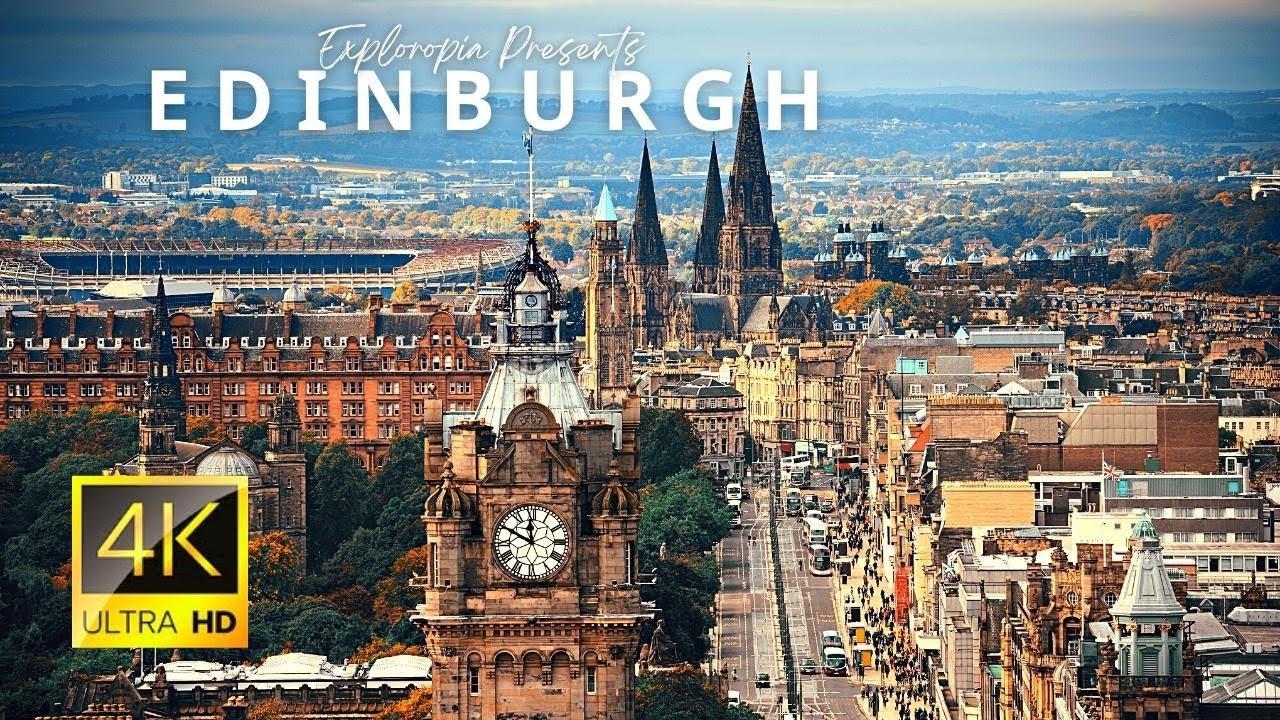 Edinburgh, Scotland 🏴󠁧󠁢󠁳󠁣󠁴󠁿  in 4K ULTRA HD 60FPS video by Drone