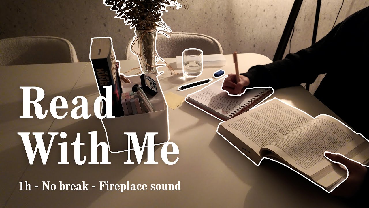 READ WITH ME 50 MIN REAL TIME | FIRE CRACKLING SOUND
