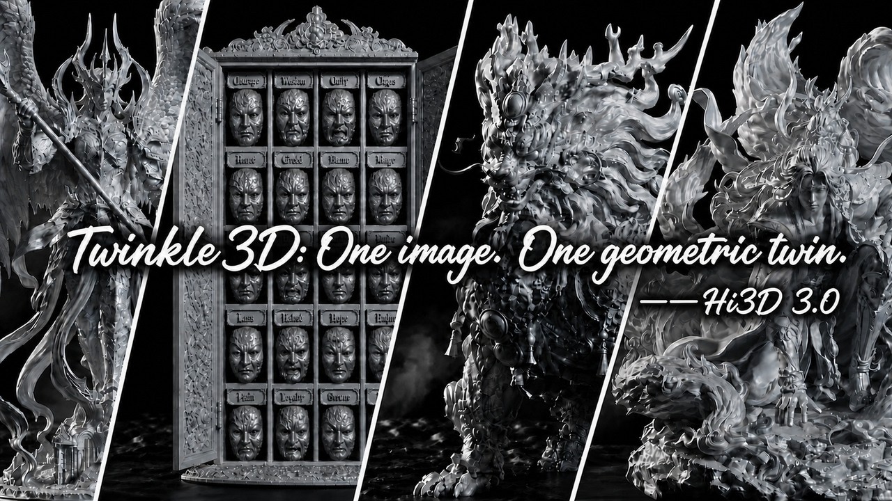 Introducing Hi3D 3.0 Geometry Model (Twinkle3D): the Next Generation Image-to-3D Model