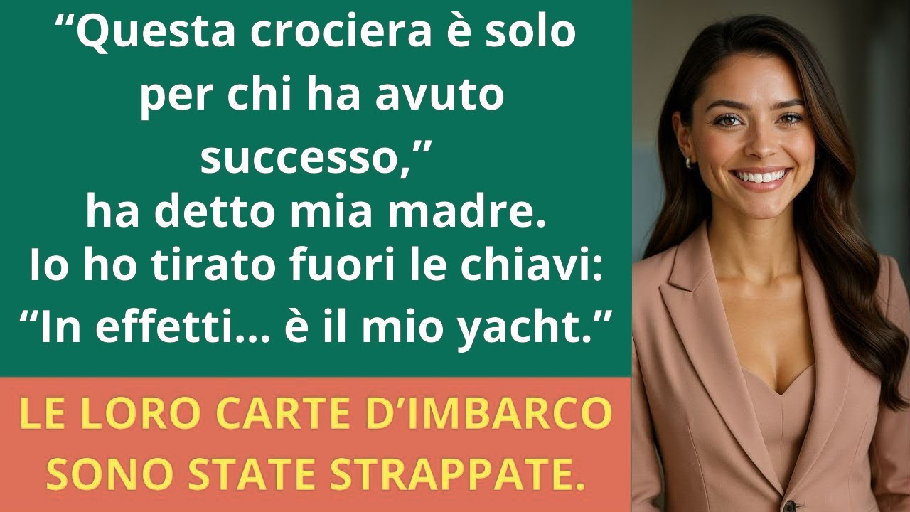 Mi hanno esclusa dalla crociera di famiglia… allora ho mostrato di chi era lo yacht