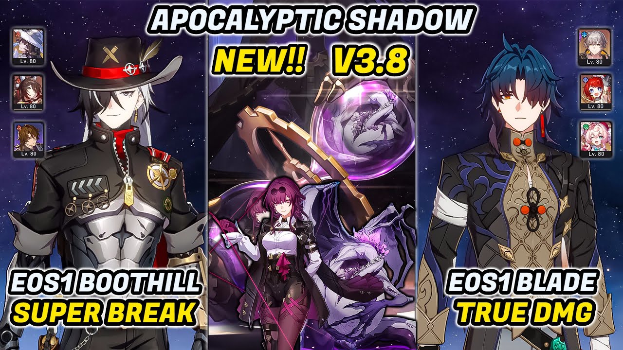New!! Apocalyptic Shadow 4 3 Stars | E0S1 Boothill & E0S1 Blade | HSR 3.8