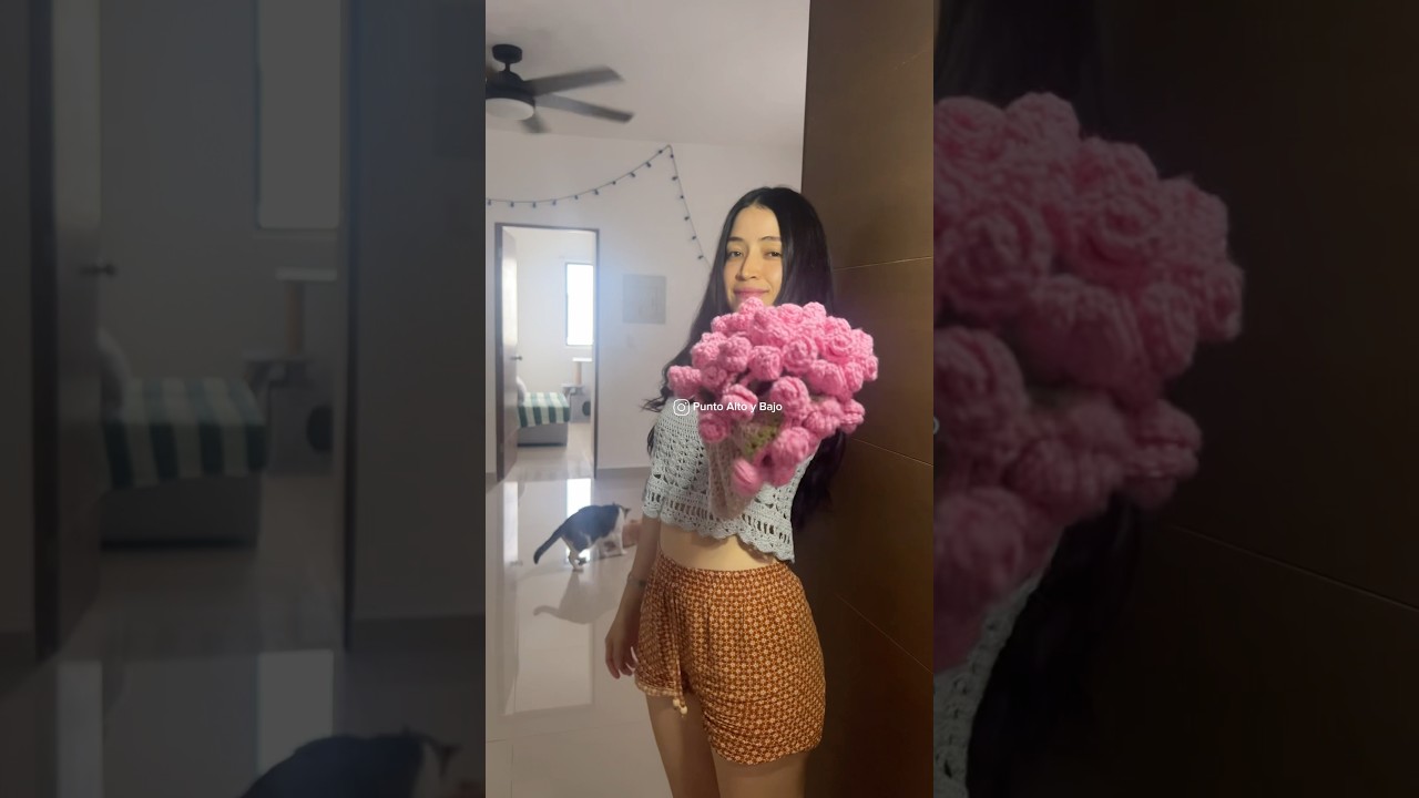 Versi&oacute;n mini de la manta de ramo 💐 #crochet #tutorial #diy #shortvideo #youtubeshorts #blanket