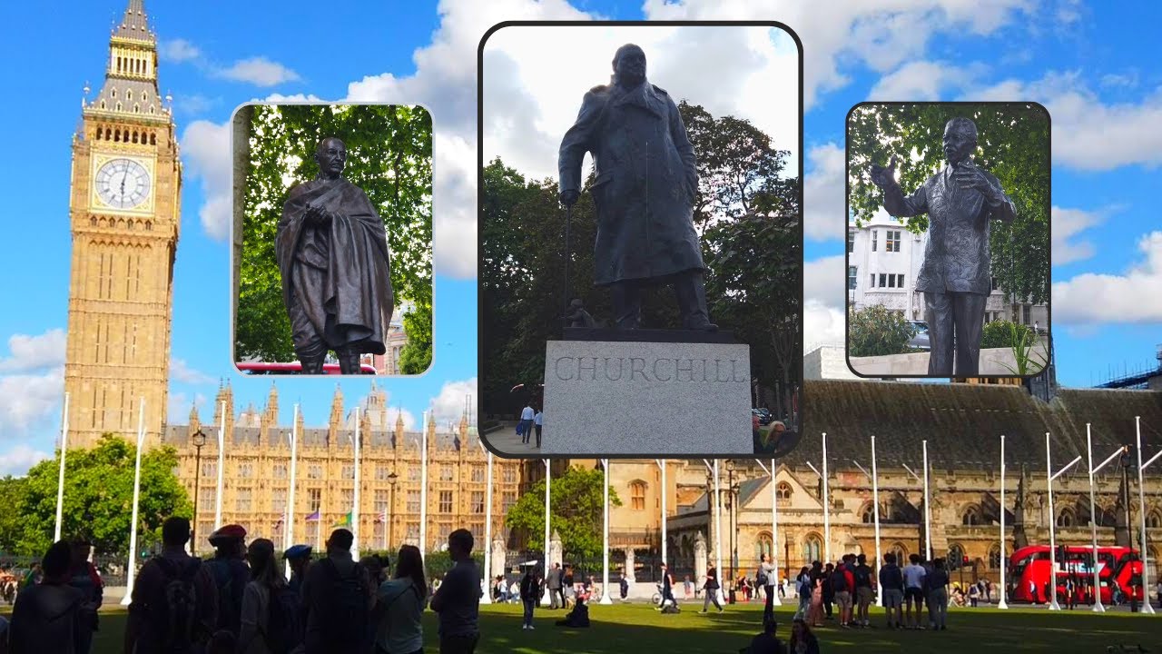 Famous Statues Of Parliament Square London | Big Ben Background 🇬🇧