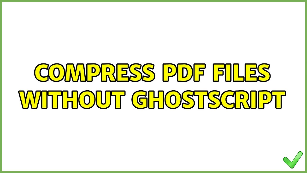 Compress PDF files without Ghostscript