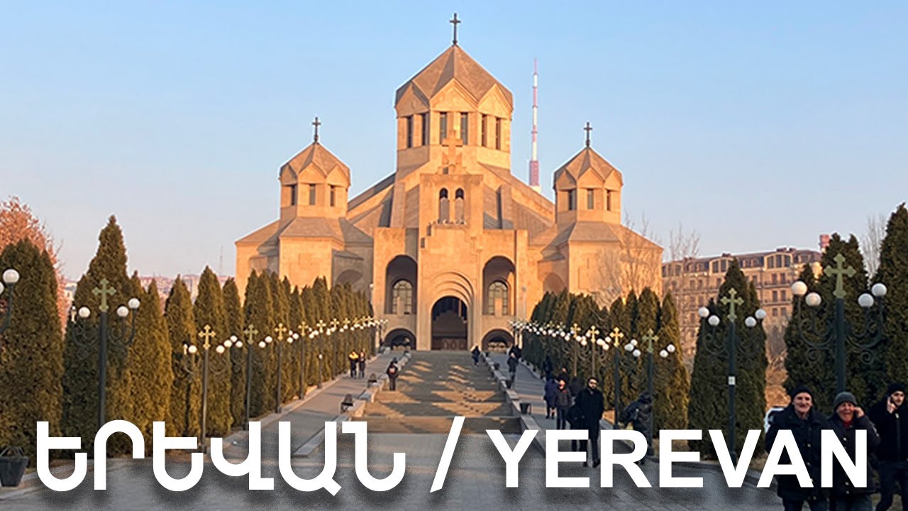 Walking Yerevan, Armenia -  Kentron, Cascade, 4k60, steady gimbal.