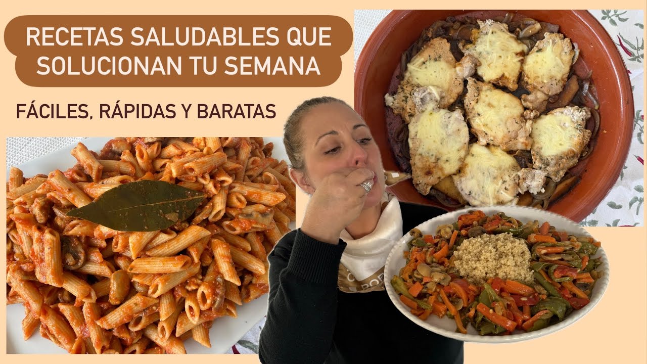 Recetas SALUDABLES, FÁCILES, RÁPIDAS y BARATAS para la semana. Te enseño la COMPRA y el TICKET🛒
