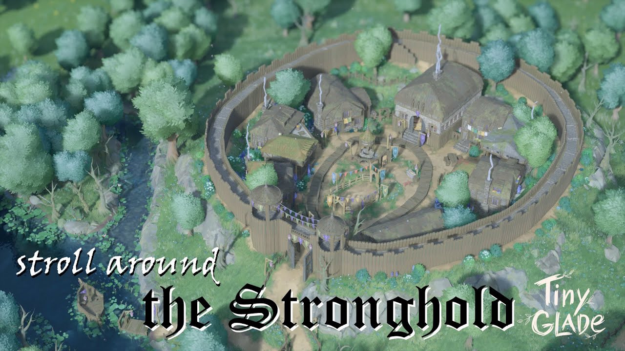 Walkaround The Stronghold a Tiny Glade early-medieval inspired build