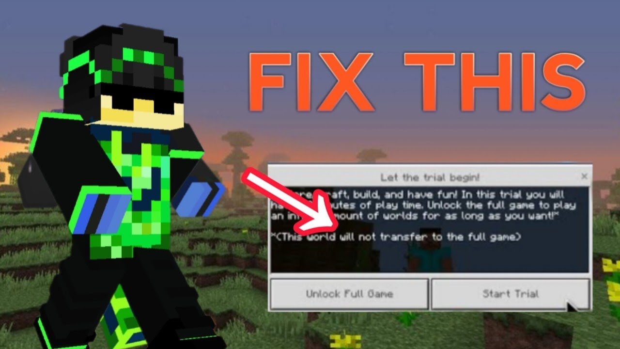 How to get unlimited time in Minecraft trial 