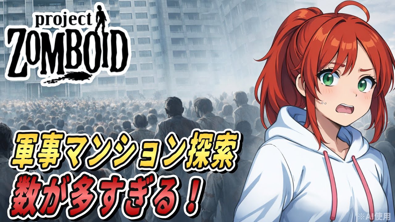 【Project Zomboid】ゾンビ大量マンション大調査！炎と爆音は絶対に危険です！【マルドロー編】#30