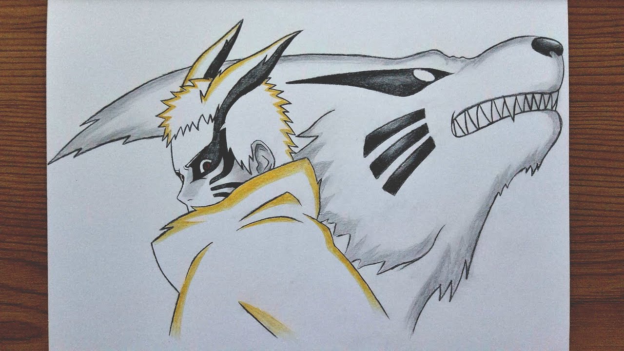 How To Draw Naruto Baryon Mode With Kurama || Epic Pencil Drawing