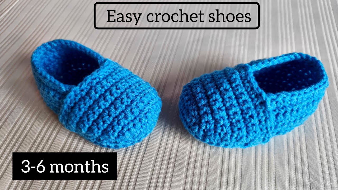 Easy Crochet Baby shoes for beginners. Step-by-step Tutorial