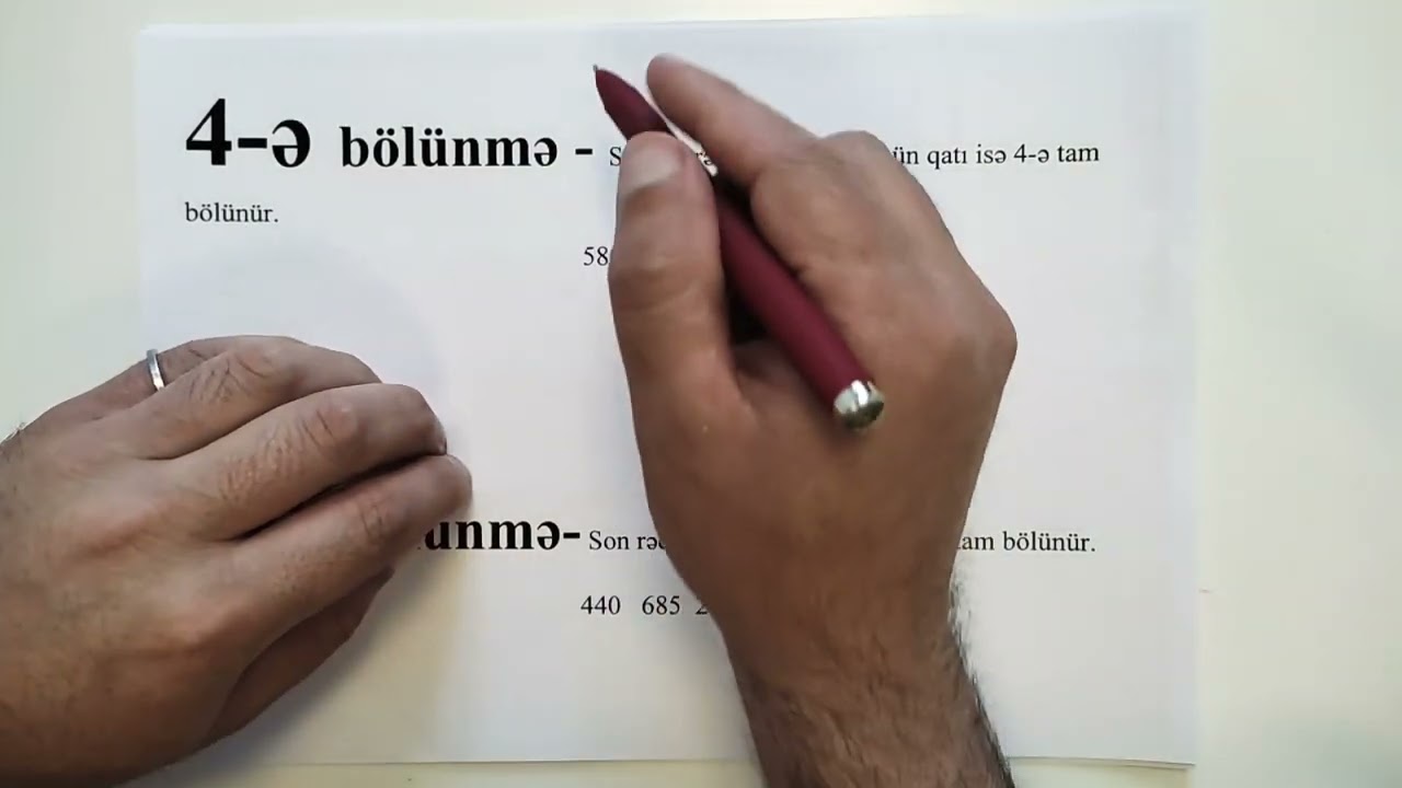 Bölünmə əlamətləri (2,3,4,5,6,7,8,9,10,11,12,15,18,20,25,30,33,36,45)