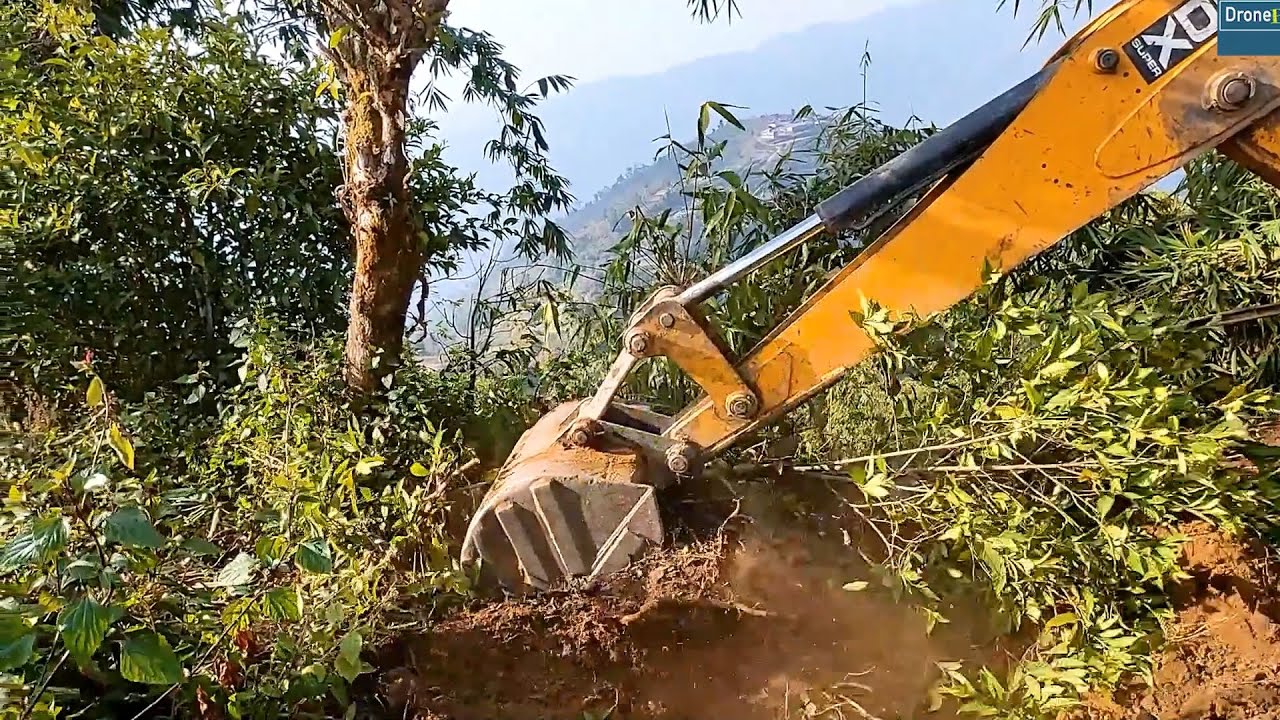 JCB Hilly Road Construction | Narrow Hilly Road Work