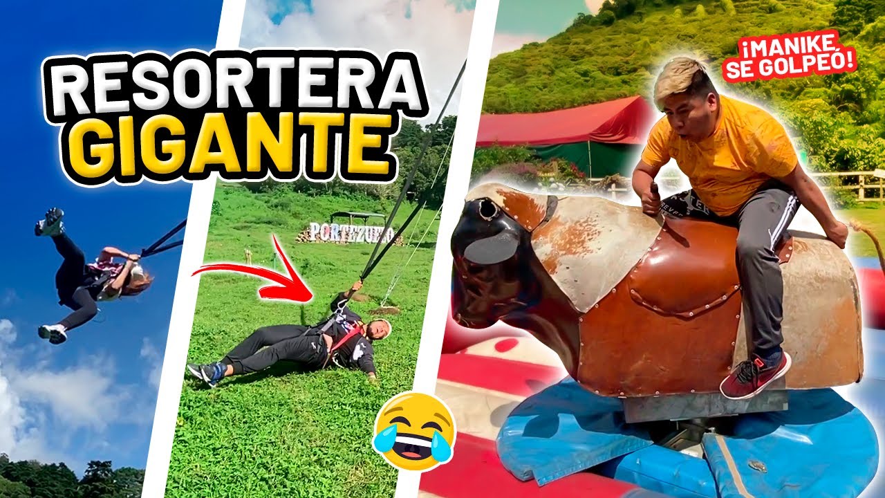NOS LANZAMOS de una RESORTERA GIGANTE *NOS CAIMOS* 😭Ft. Soledad Mejia