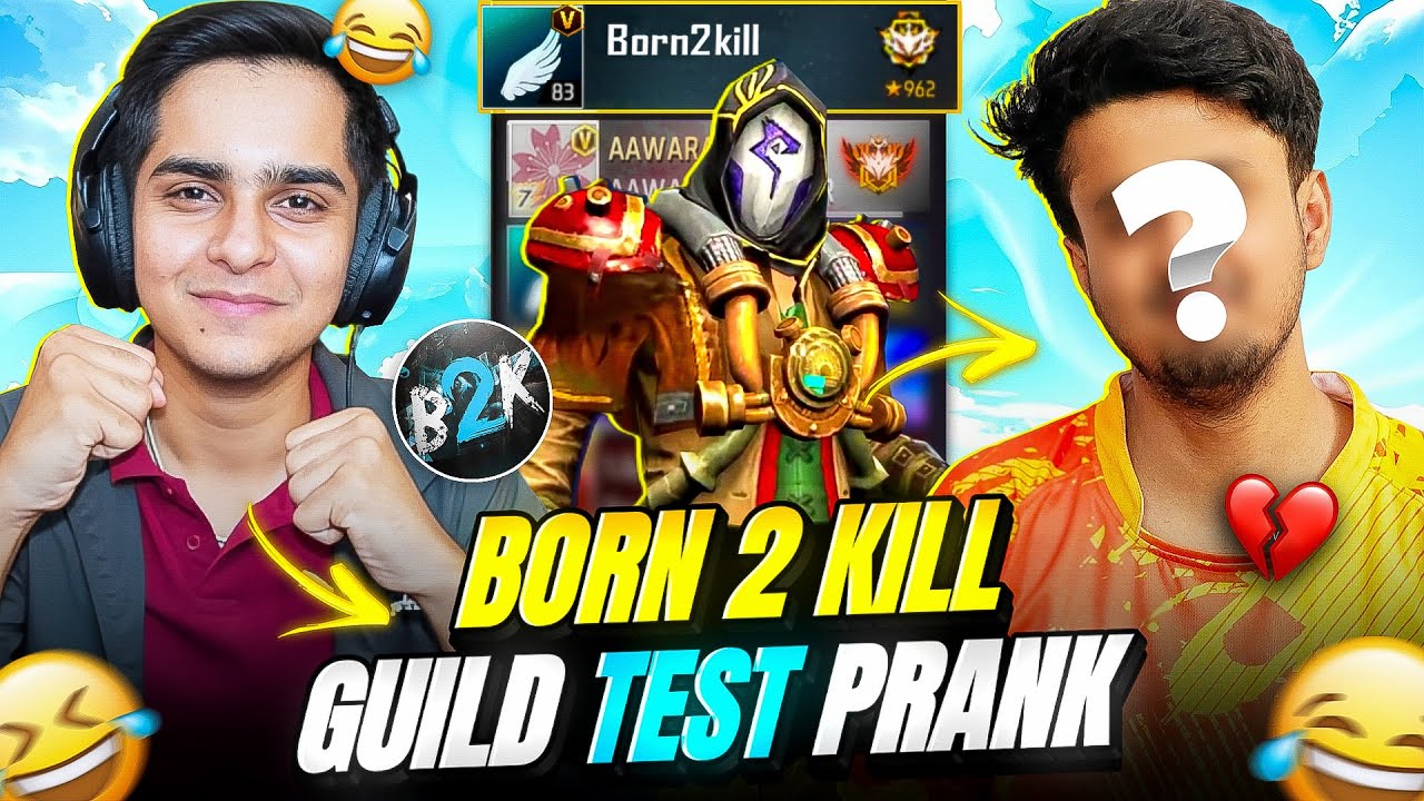 B2K India&rsquo;s No. 1 V Badge Guild Test Prank Gone Wrong On Biggest Youtuber 😱 - Free Fire Max