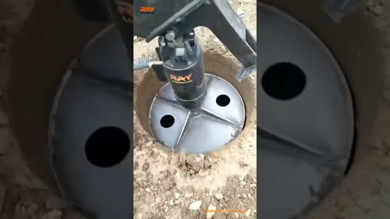 Earth Auger with bucket attachment