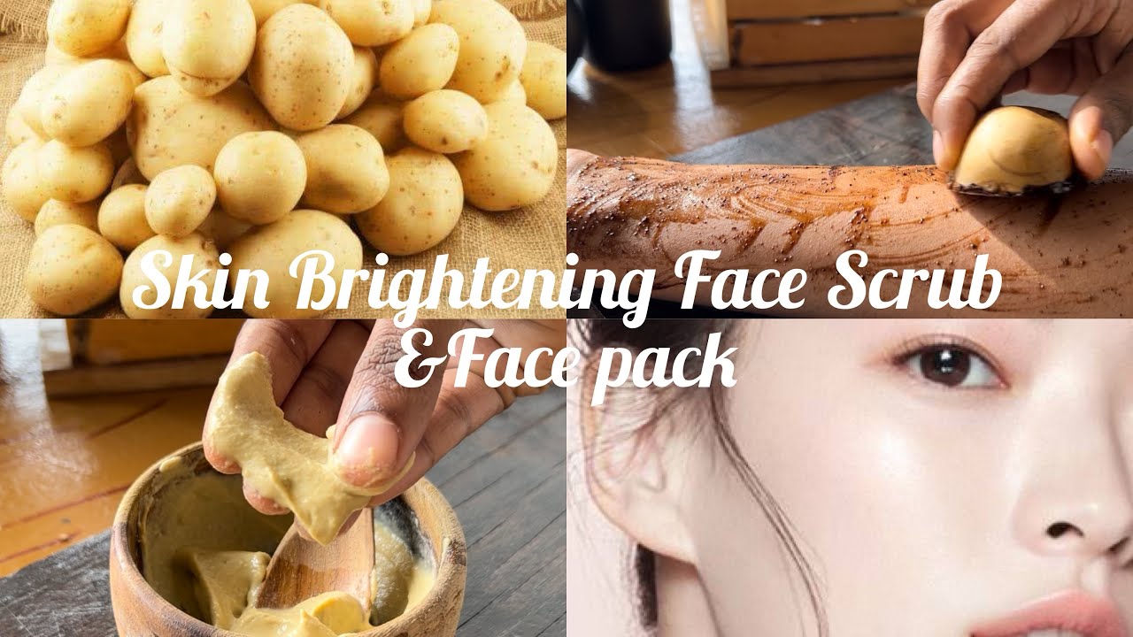 Homemade Potato Face Scrub &Face Pack For Skin Skin Brightening & Dark Spots remove 💯😱