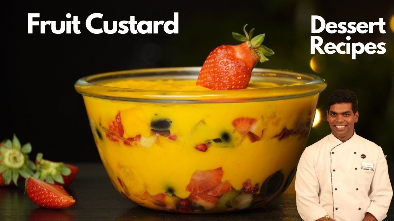 Fruit Custard Recipe in Tamil | How to Make Mixed Fruit Custard | CDK #448 | Chef Deena's Kitchen