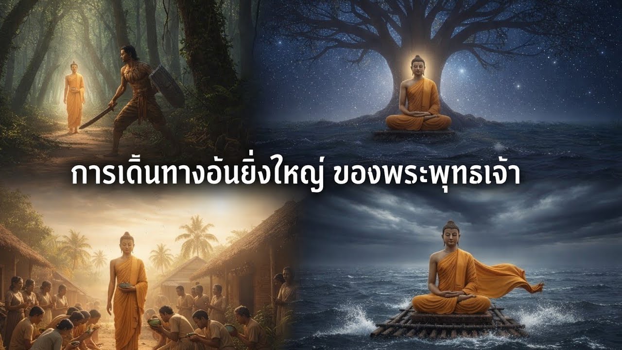  การเดินทางอันยิ่งใหญ่ของพระพุทธเจ้า #นิทาน #ความเชื่อ #เรื่องเล่า 