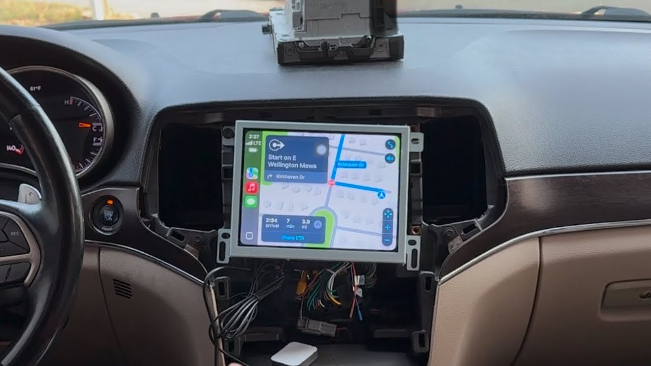 Instalación radio con Apple car play WK2 grand Cherokee (2014) #jeep #jeepgrandcherokee #carplay 