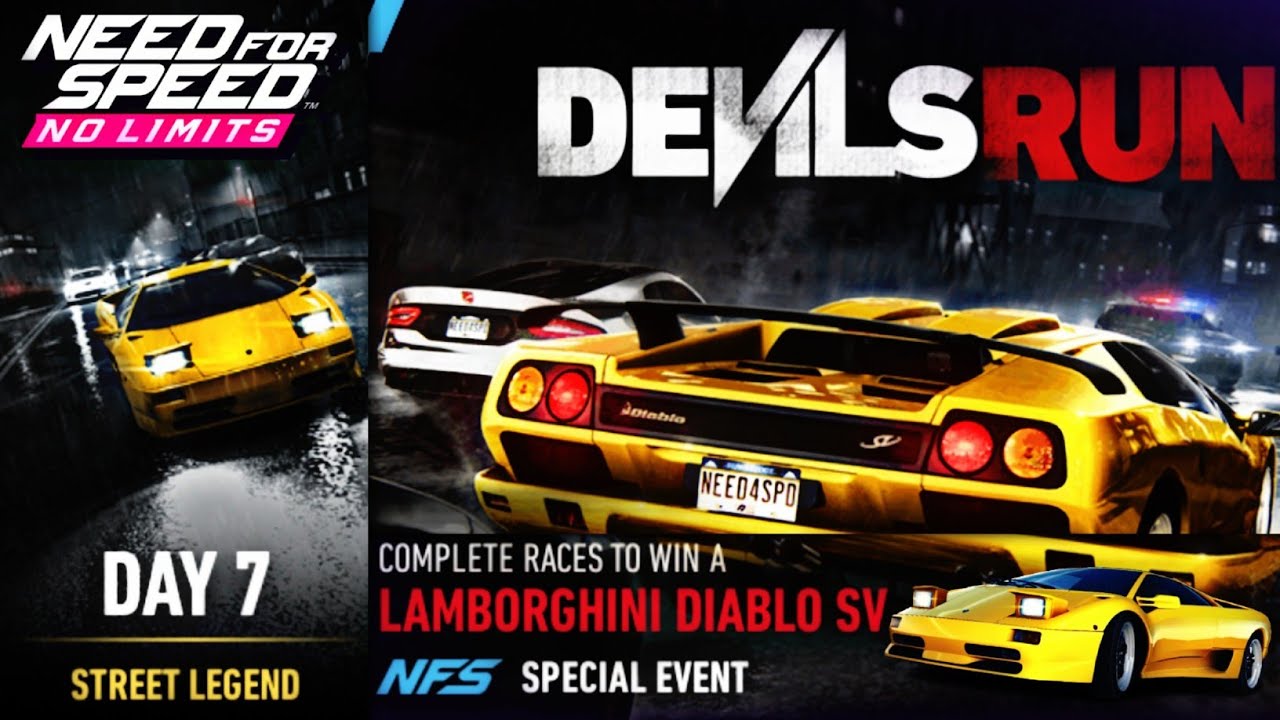 NFS No Limits | Lamborghini Diablo SV Day 7 (Street Legend)