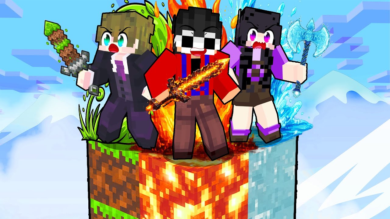 Minecraft, But We are STUCK on One ELEMENTAL CHUNK!