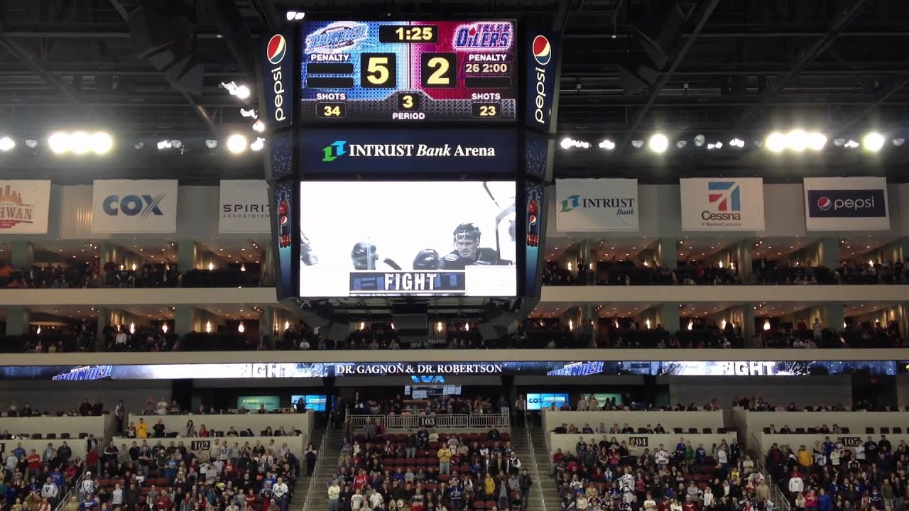 Wichita Thunder vs Tulsa Oilers Hockey Fight Highlights - 1/7/12