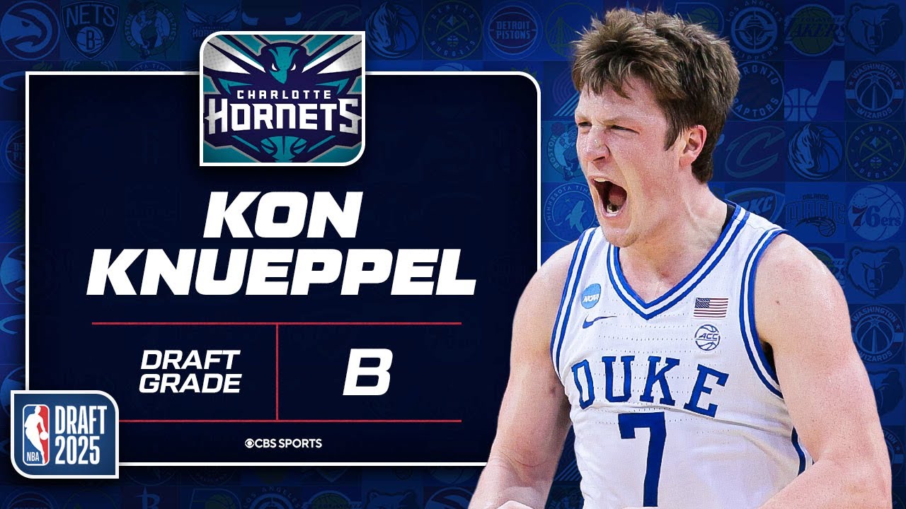 Kon Knueppel selected No. 4 overall by Hornets | 2025 NBA Draft Grades & Instant Reaction