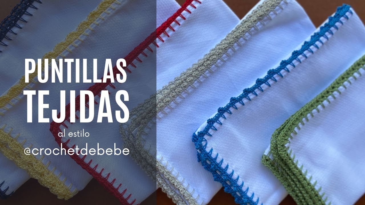 Puntillas o bordes tejidos al estilo @crochetdebebe 🧡