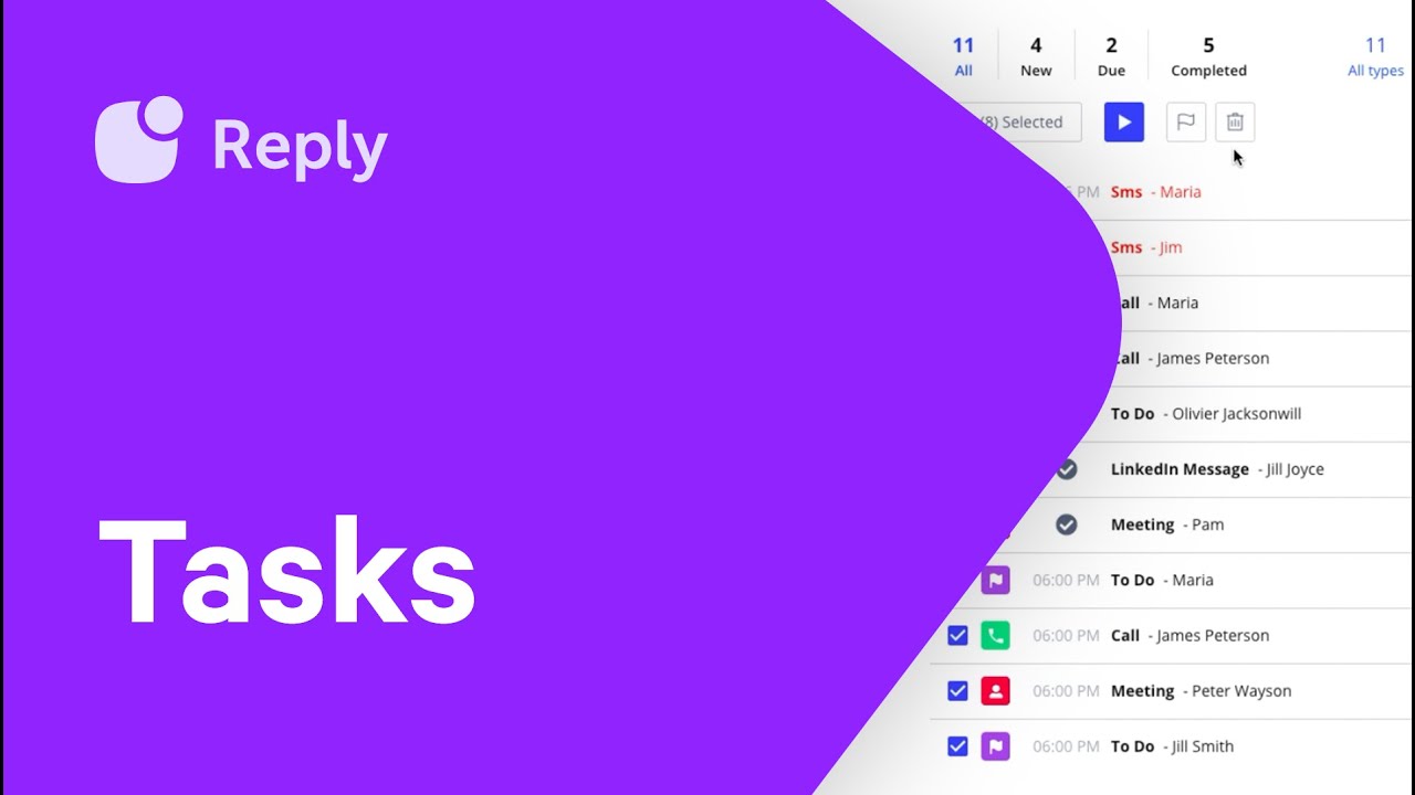 How to use tasks in Reply: Getting things done