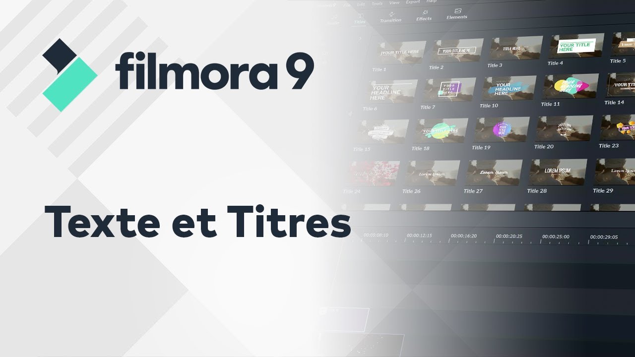 Tuto débutant Filmora9 - Texte & Titres