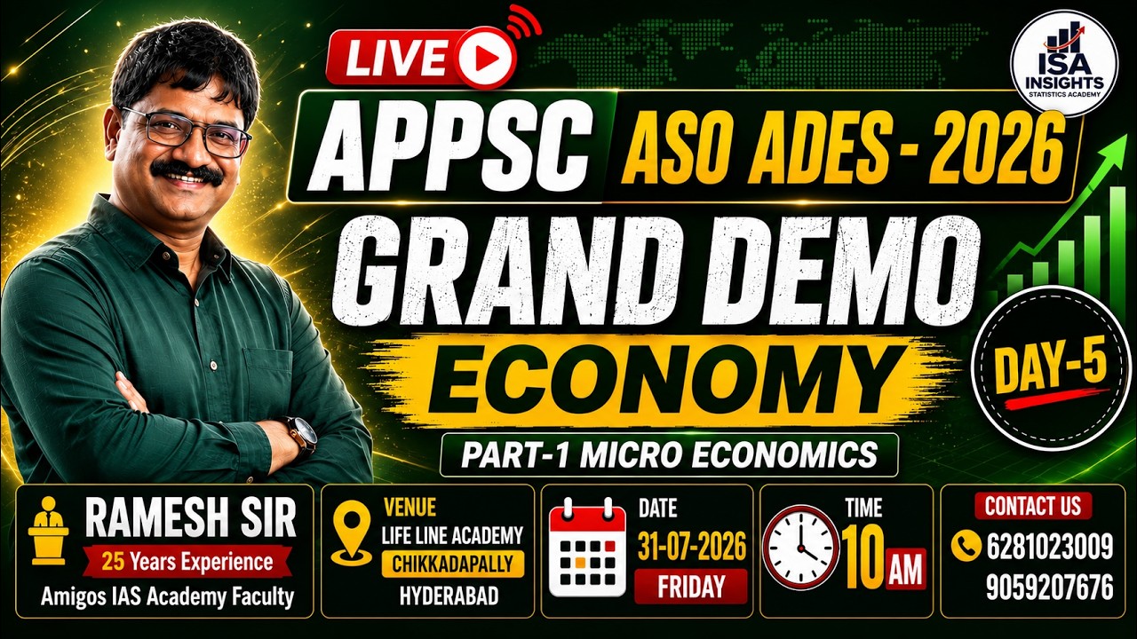 DAY-5 APPSC ASO  & ADES 2026 GRAND DEMO 🔥 MICRO ECONOMY | LIVE at 10 AM | APPSC TGPSC ASO MPSO |
