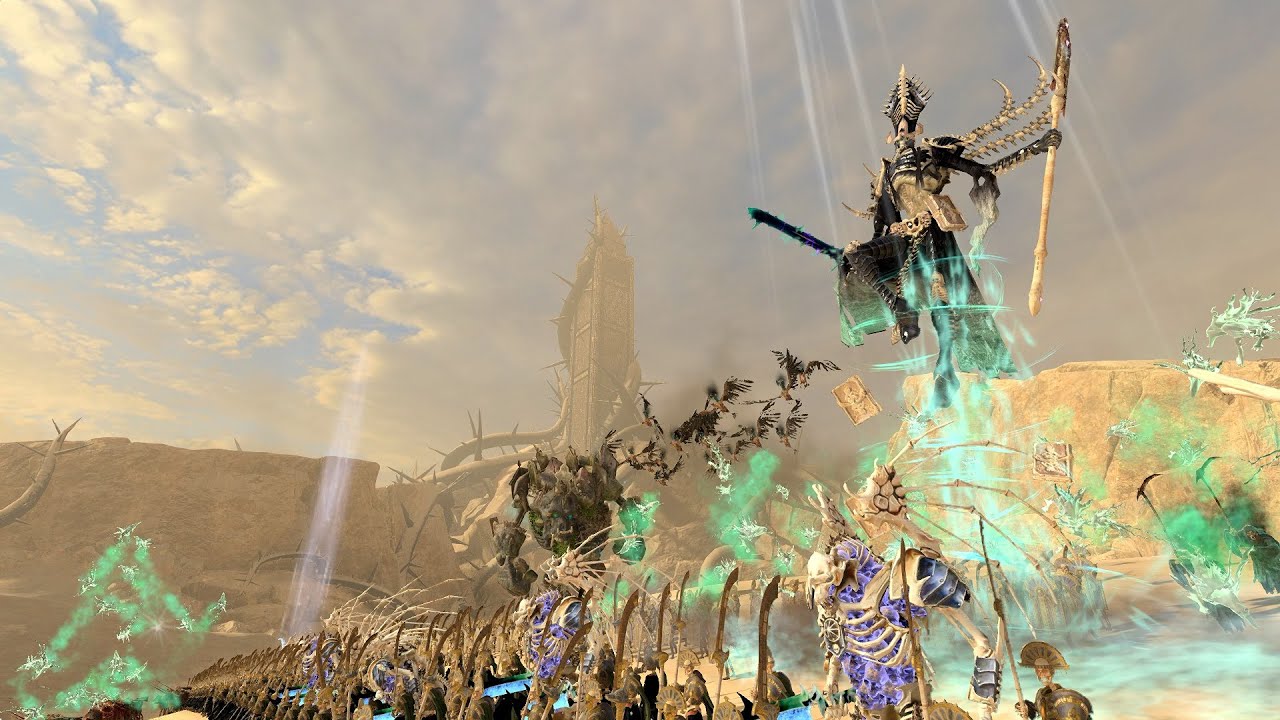 Nagash rises- Legions of Nagashizzar vs warriors of chaos warhammer 2 cinematic battle