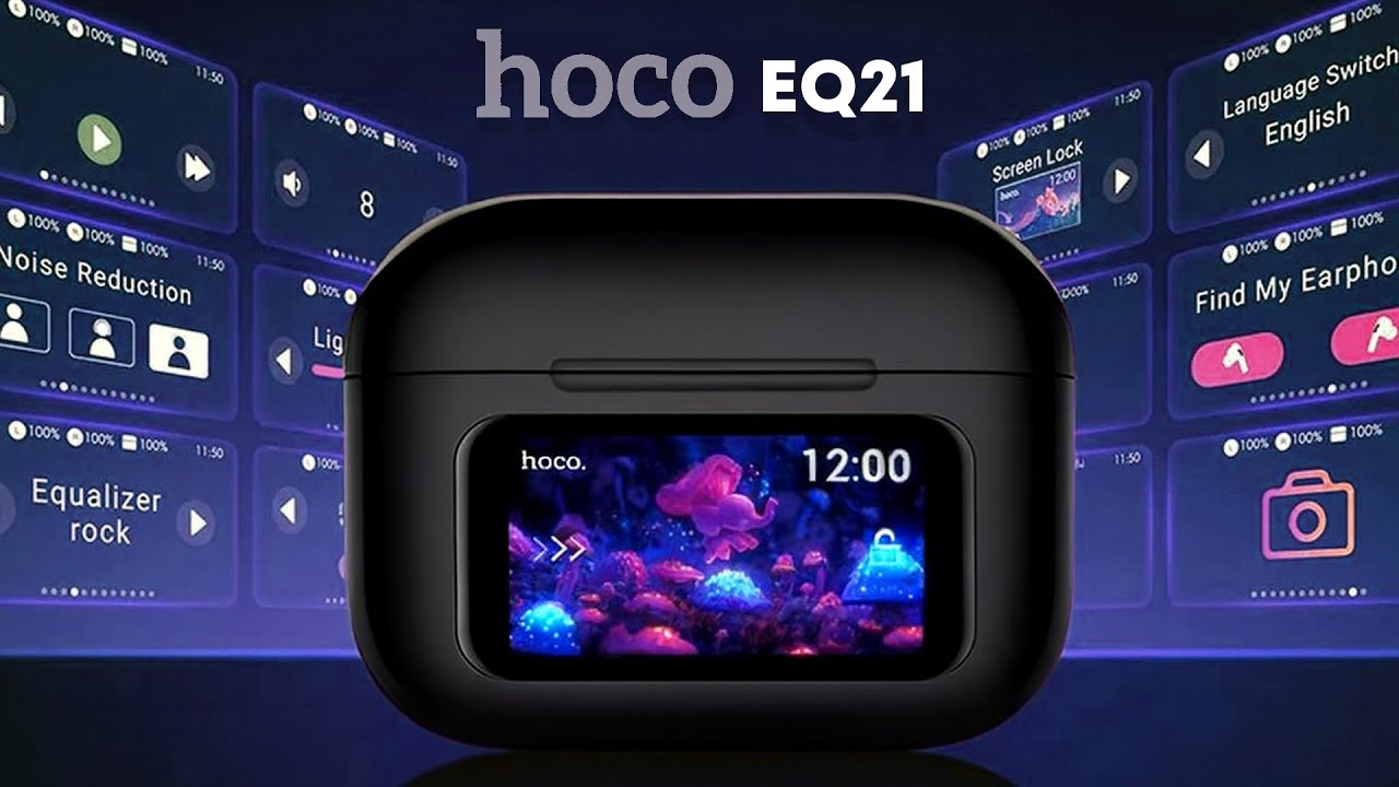 HOCO EQ21 - TWS наушники с LED-сенсорным экраном и активным шумоподавлением (ANC+ENC)
