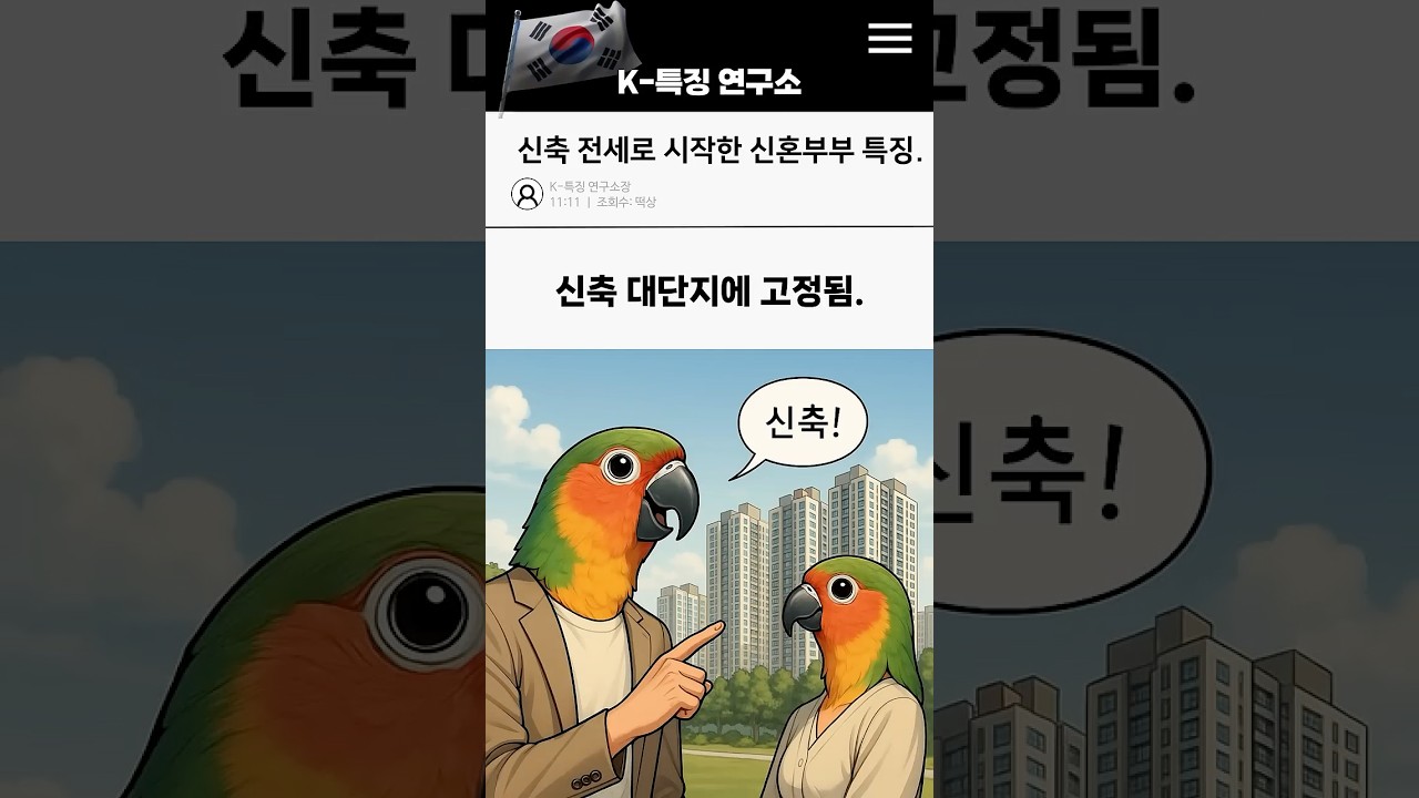 신축전세로 시작한 신혼부부 특징.