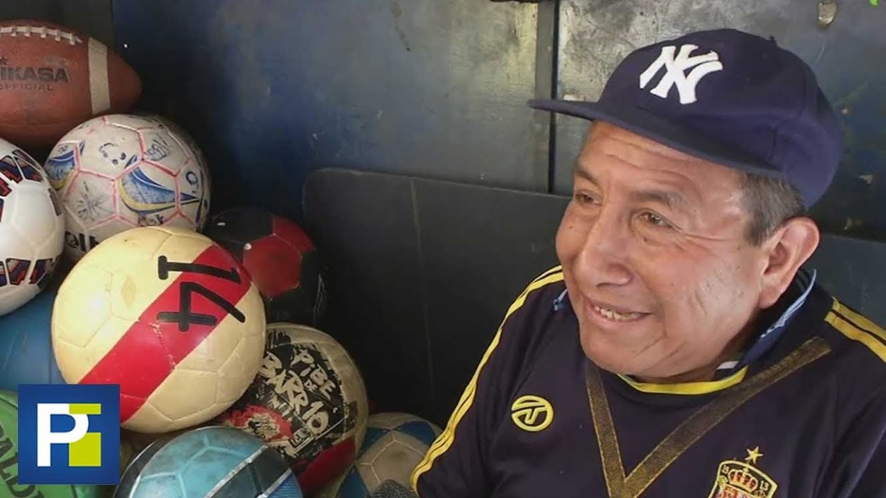Las pelotas de fútbol también necesitan cuidados, este peruano lo sabe e hizo de ello su empleo