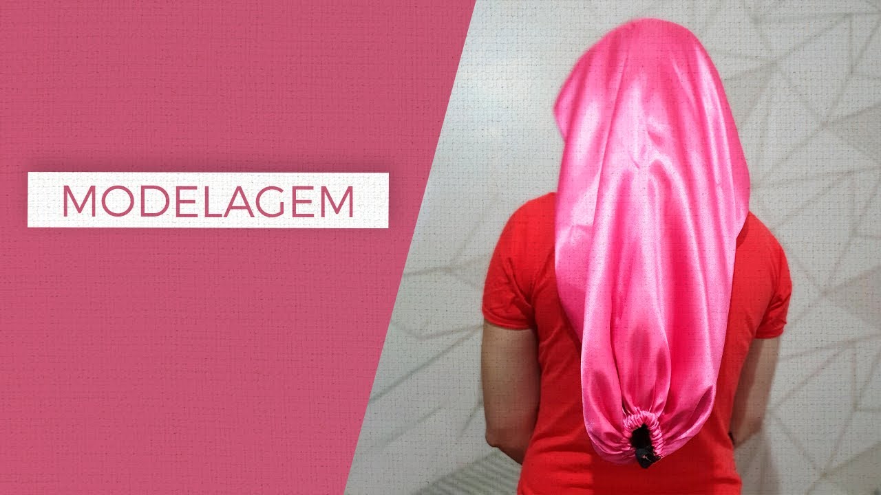 Touca de cetim  long cap para  cabelos longos, tranças,  orgânicos - MODELAGEM