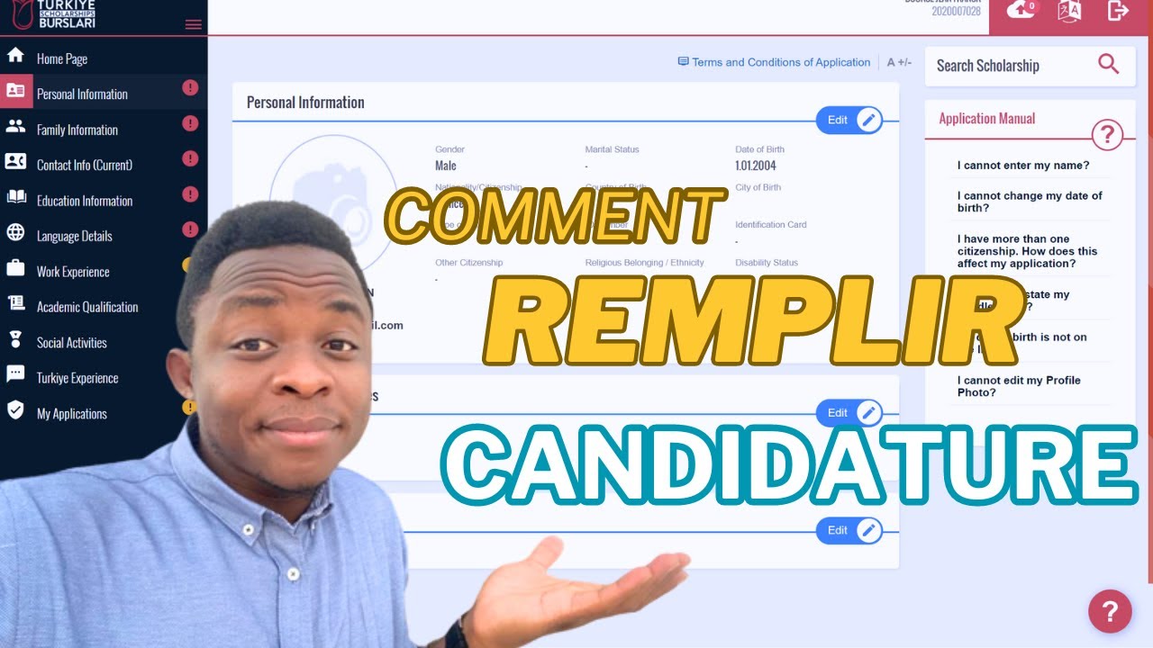 Comment remplir les informations sans erreurs dans le compte de candidature ? // Questions pièges