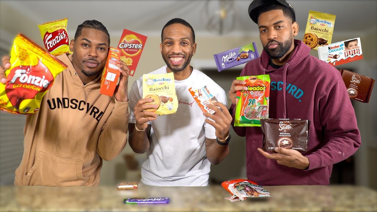bodybuilder tries italian snacks w/