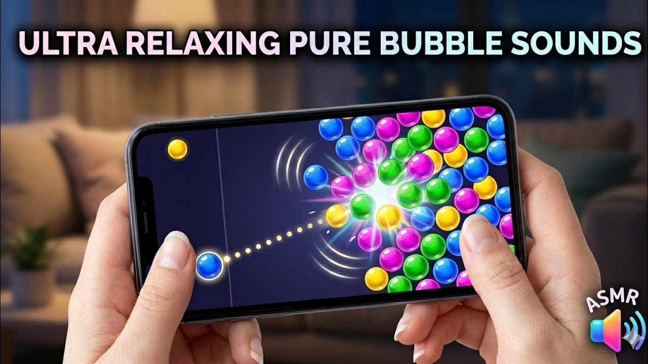 No Commentary | Just Satisfying Bubble Shooter Sounds | ASMR Relaxing