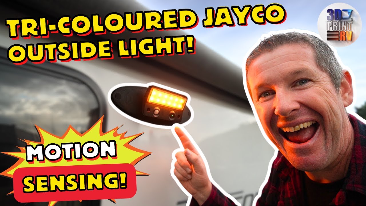 3DprintRV's new Triple Colour Motion Sensing Light for Jayco Caravans! It's an easy DIY conversion!