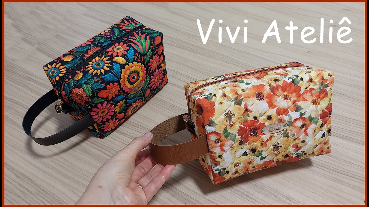 Nécessaire Box Vivi | Com Molde Gratuito | Passo a Passo | Vivi Ateliê