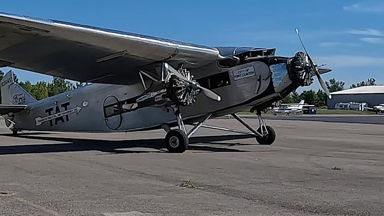 Ford Tri Motor Ledgedale Airport, Brockport NY 8-19 22 HD 1080p