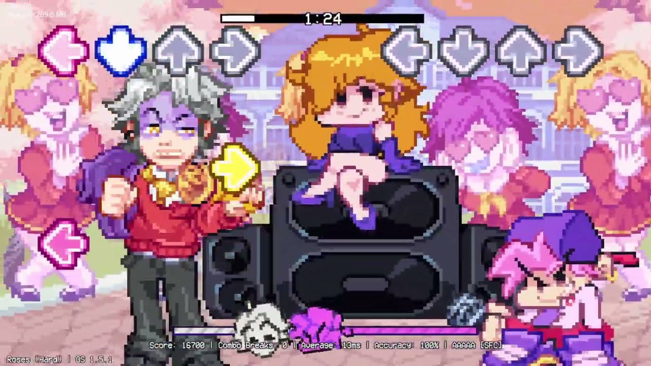 Fanmade B-Side Redux Week 6 | Full Combo, All Songs (Senpai, Roses, Thorns)