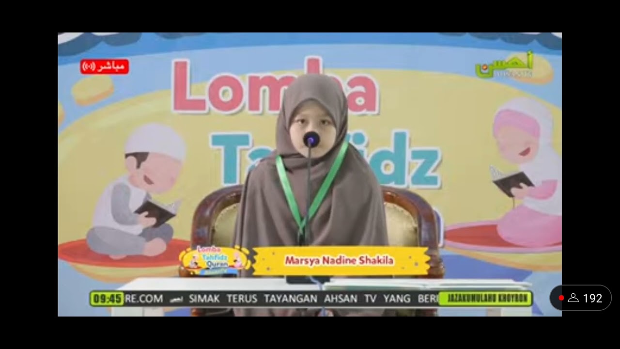 Marsya Nadine Shakila || peserta pertama || Grand Final Lomba Tahfidz || Juz 30 || Tingkat SD