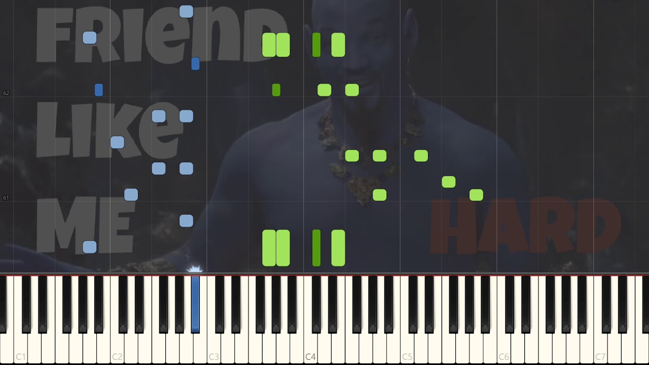Friend Like Me  will smith 2019 Aladdin (piano tutorial) Hard