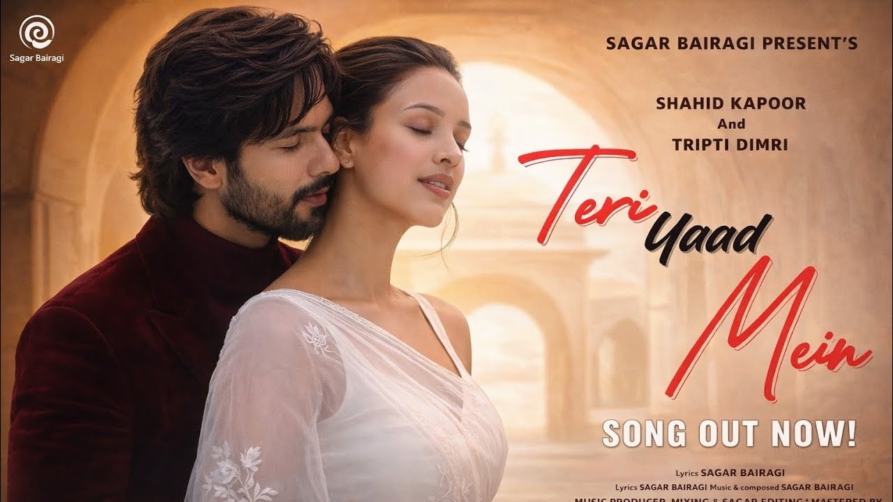 Teri yaad mein_ official song 4k/ new song 2026 Sahid kapur tripti sagarbairagi @yrf @tseries #love 