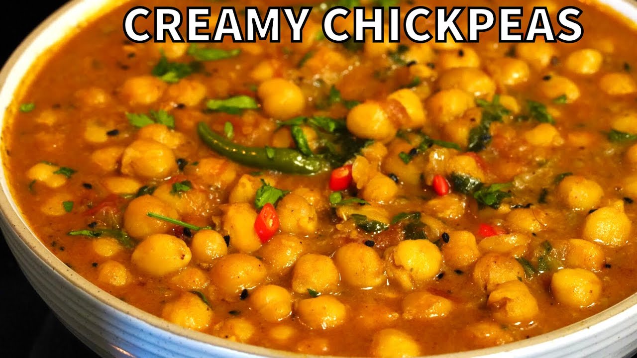 YUMMY CREAMY CHICKPEA CURRY (VEGAN) | CHICKPEA RECIPE INDIAN STYLE