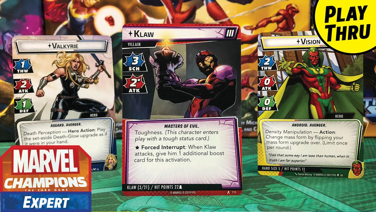 VALKYRIE & VISION Take on an Expert KLAW in a MARVEL CHAMPIONS Playthrough
